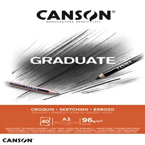Schetspapier Canson Graduate Sketch 40vel 96gr A3