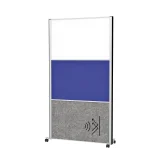 Scheidingswand MAUL akoestiek 100x180 akoest whiteb textiel alum.frame mobiel