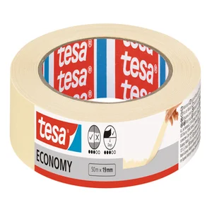 Afplaktape tesa® Economy 50mx19mm geel