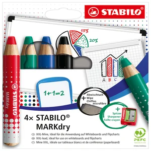 Whiteboardpotlood STABILO MARKdry 648/4 + slijper-