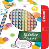 Kleurpotloden STABILO 331 Easycolor linkshandig puntenslijper ass 12st
