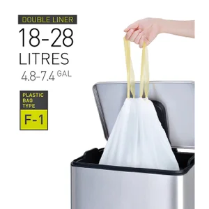 Afvalzak EKO MDPE type F1 met trekband 49x68cm 18-