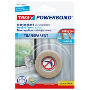 Montagetape tesa® Powerbond dubbelzijdig 1,5mx19mm