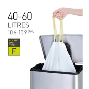Afvalzak EKO MDPE type F met trekband 64x75cm 40-6