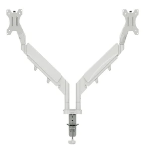 Monitorarm Leitz Ergo ruimtebesparend dubbel grijs