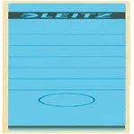 Rugetiket Leitz breed/lang 62x285mm zelfklevend blauw 10 stuks