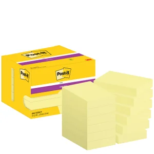 Memoblok Post-it 656 Super Sticky 51x76mm geel 12