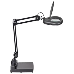 Loeplamp MAUL Viso LED met voet zwart