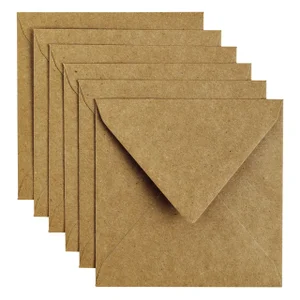 Envelop Papicolor 140x140mm kraft bruin pak à 6 st