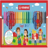 Viltstift STABILO Cappi 168/24 medium assorti etui à 24 stuks