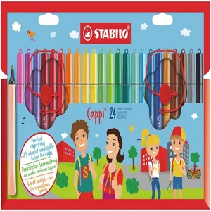 Viltstift STABILO Cappi 168/24 medium assorti etui