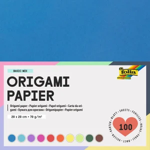 Origami papier Folia 70gr 20x20cm 100 vel assorti
