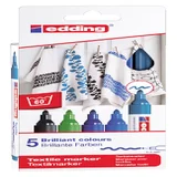 Textielmarker edding 4500 rond 2-3mm koel assorti 5 stuks