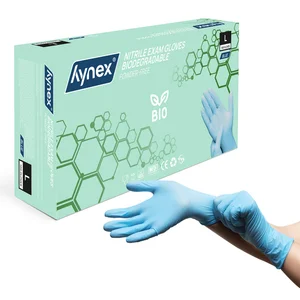 Handschoen Hynex nitril Bio L blauw 3.5gr 100 stuk