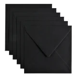 Envelop Papicolor 140x140mm ravenzwart pak à 6 stuks