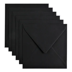 Envelop Papicolor 140x140mm ravenzwart pak à 6 stu