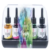 Inkt Talens Ecoline met pipet primary set à 5 ass