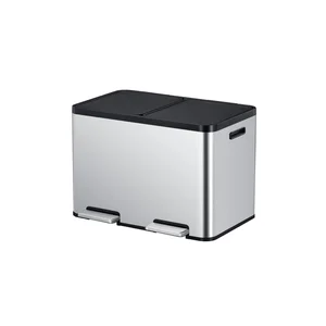 Pedaalemmer EKO Essential Recycler 2x22 liter rvs