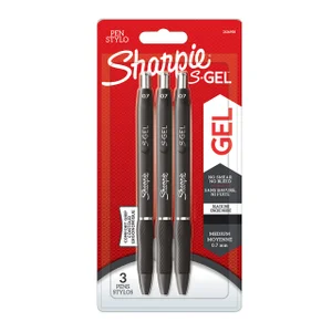 Gelschrijver Sharpie S-gel medium zwart blister à