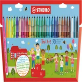Viltstift STABILO Trio A-Z 378/30 assorti etui à 30 stuks