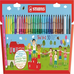 Viltstift STABILO Trio A-Z 378/30 assorti etui à 3