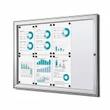 Vitrinebord Quantore luxe 8x A4 B1 gecertificeerd zilver