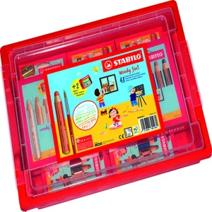 Kleurpotloden STABILO 882 woody 3 in 1 incl 2 slij