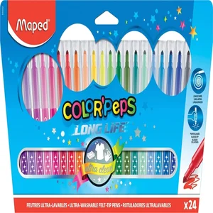 Viltstift Maped Color'Peps Long Life set á 24 kleu