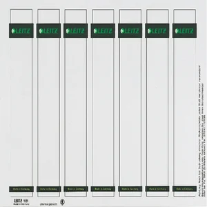 Rug-insteekkaart Leitz smal/kort 31x190mm wit 175