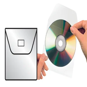 Cd/dvd Hoes Djois 127x127mm met klep zelfklevend t