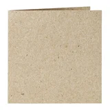 Correspondentiekaart Papicolor dubbel 105x148mm kraft grijs pak à 6 stuks