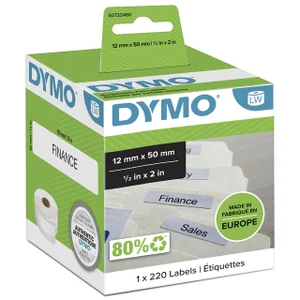 Etiket Dymo LabelWriter naamkaart hangmap 12x50mm