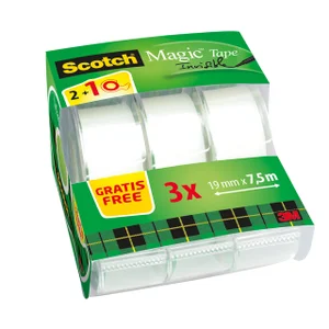 Plakband Scotch Magic 810 19mmx7.5m onzichtbaar ma