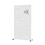 Scheidingswand MAUL akoestiek 100x180 3x lichtgrijs wit frame mobiel