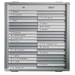 Aan-afwezigheidsbord Legamaster 540x260mm 20 namen