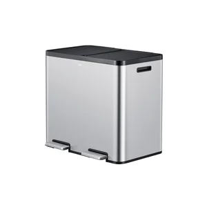 Pedaalemmer EKO Essential Recycler 2x30 liter rvs