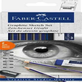 Potlood Faber-Castell 6 hardheden inclusief punten