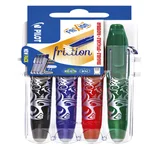 Rollerpen PILOT friXion medium basis assorti Set2Go à 4 stuks