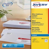 Etiket Avery J8651-25 38.1x21.2mm wit 1625 stuks
