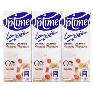 Drinkyoghurt Optimel Langlekker aardbei framboos 2