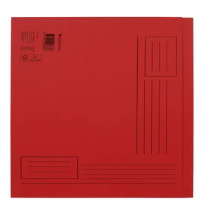 Vouwmap Quantore A4 ongelijke zijde 250gr rood