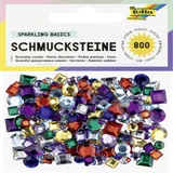 Glitter steentjes Folia 800 stuks diverse kleuren en afmetingen