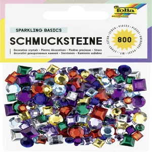 Glitter steentjes Folia 800 stuks diverse kleuren
