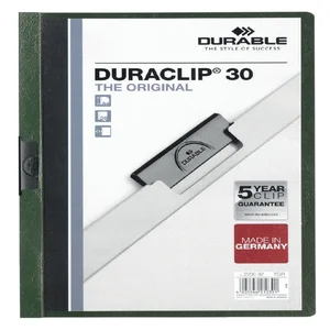 Klemmap Durable Duraclip A4 3mm 30 vellen donkergr