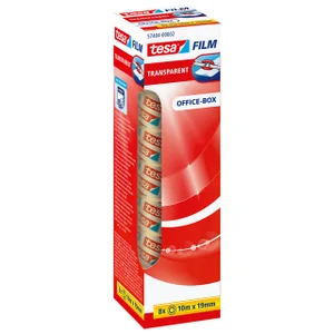 Plakband tesafilm® 10mx19mm transparant 8 rollen