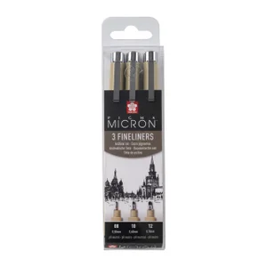 Fineliner Sakura Pigma Micron set à 3 schrijfbreed
