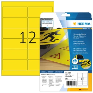 Etiket HERMA 8029 99.1x42.3mm weerbestendig geel 3