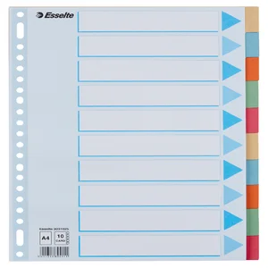 Tabbladen Esselte Premium A4 10-delig karton 23-ri