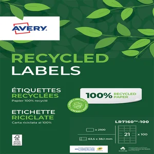 Etiket Avery LR7160-100 63.5x38.1mm recycled wit 2