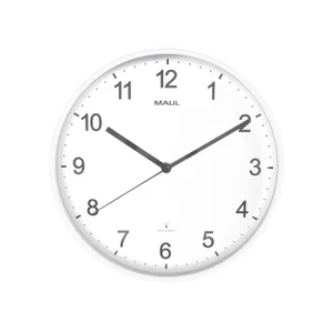 Wandklok MAUL Sprint RC Ø30x5cm kunststof wit/wit